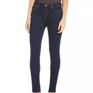 Michael Kors High-Rise Stretch Skinny Jeans dark blue jeggings size 4